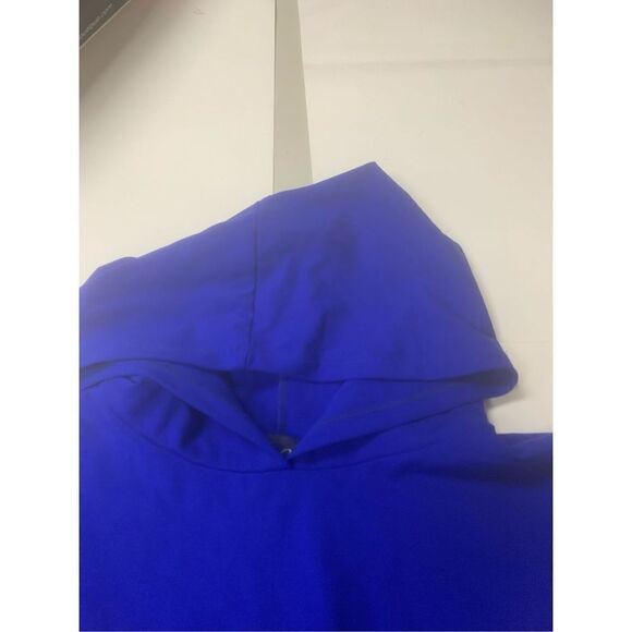 Royal Blue Ruffled Hem Hoodie - Picture 3 of 5